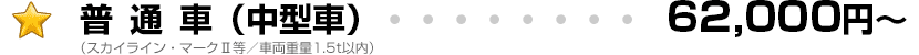 普通車(中型車) 68,000円